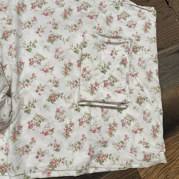 Laura Ashley 90s Cottagecore Rose Sheet Set Queen Size Shabby Chic Grannycore - Picture 4 of 8
